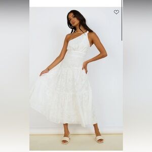 Fortunate One SNOWY MOUNTAIN MAXI DRESS WHITE